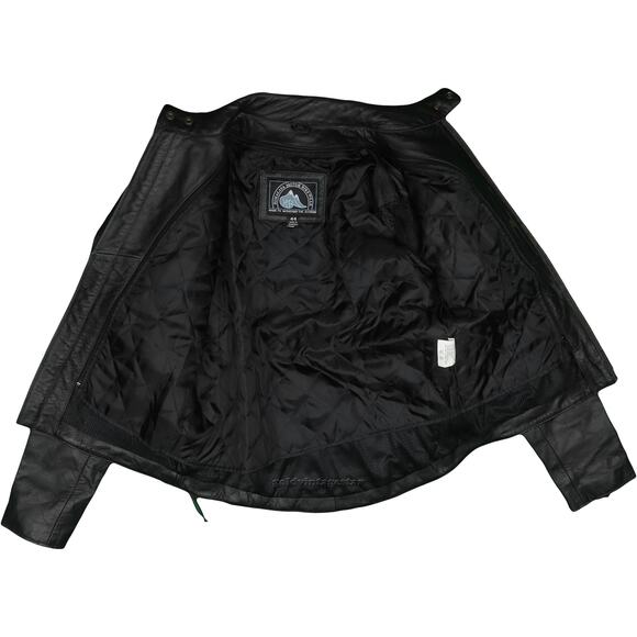 Himalaya Motor Bikewear Black Motorcycle Biker Vented Heavy Leather Jacket XL - Picture 9 of 12